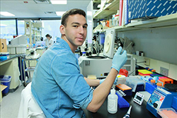 student conducting research at LSU Health New Orleans in Summer Research Internship Program